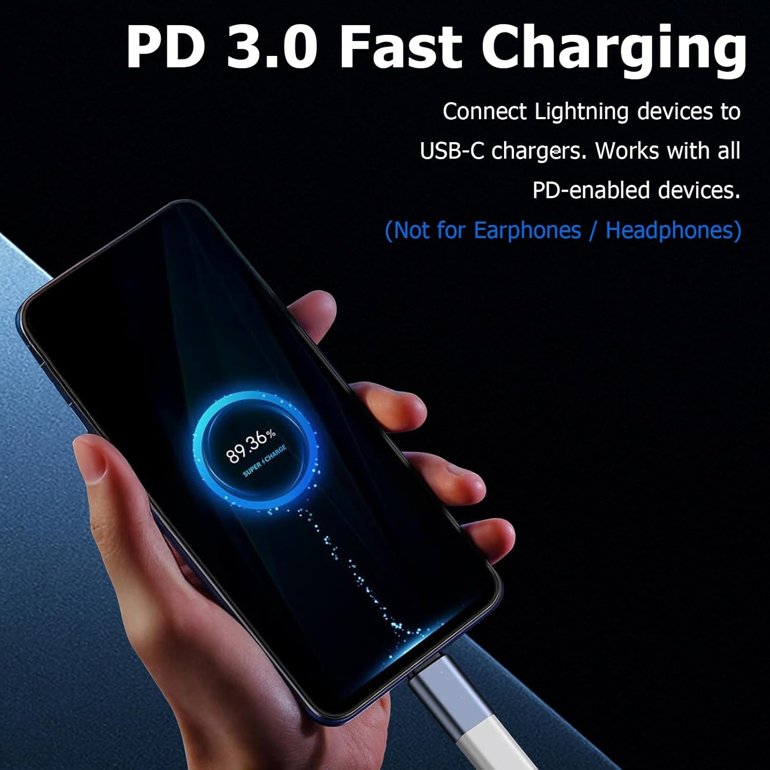 Lightning to USB C Adapter, for Iphone PD 60W Fast Charging Converter, Compatible with Iphone 15/16 Series and Other Type C Devices (2 Pack) image number 5