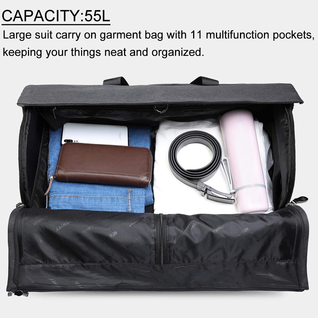 Garment Bags Convertible Suit Travel Bag with Shoes Compartment Waterproof Large Carry on Duffel Bags Garment Weekender Bag for Men Women