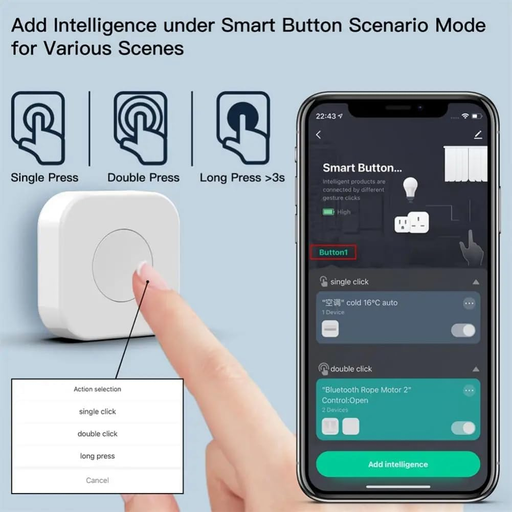 Aribrnten Intelligent Linkage Wireless Switch Zigbee Devices Button Automation Work with Smart Life