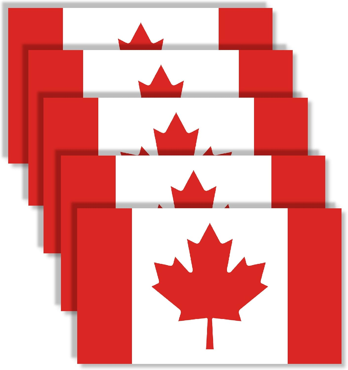 5 PCS Canada Flag Sticker,Canadian Decal for Car Bumper Window Laptop