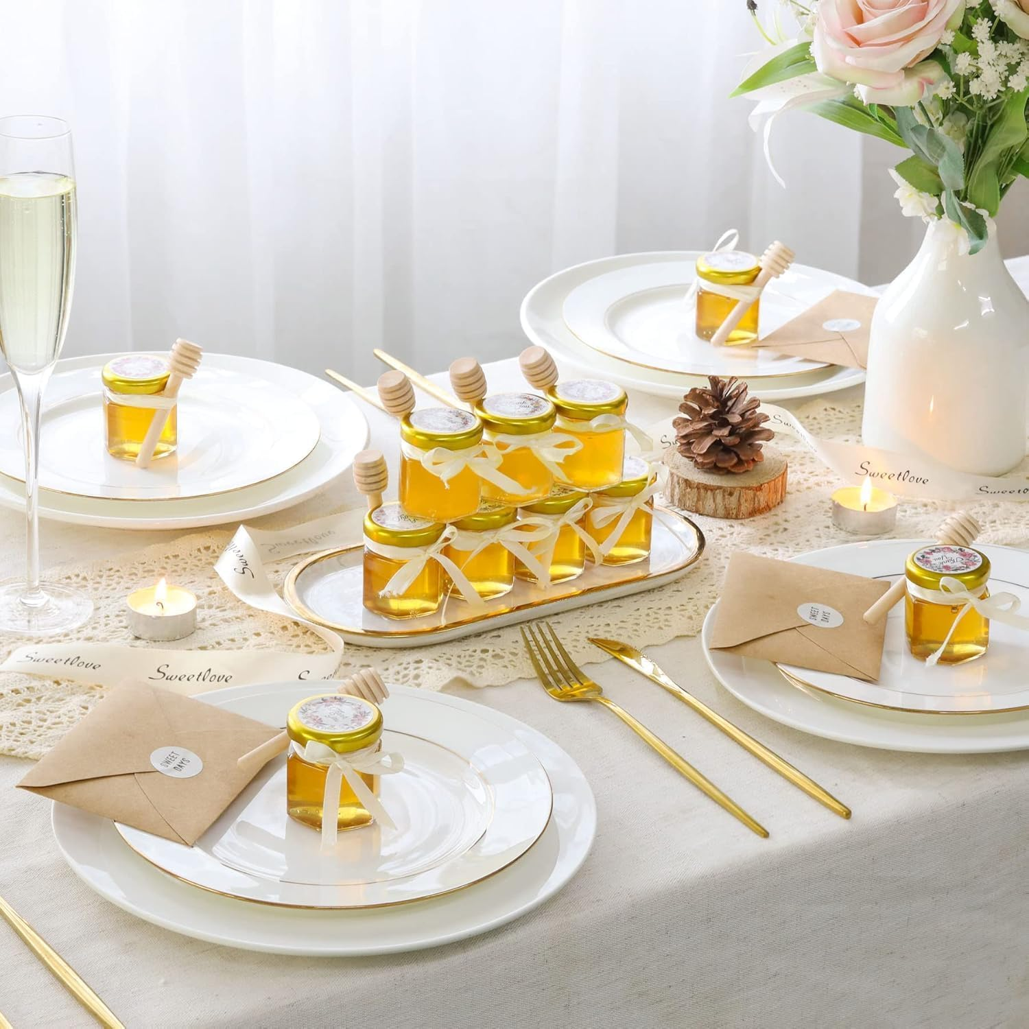 Comsaf Glass Jars 45Ml with Screw Caps 40 Pack - Airtight Glass Jars with Lids for Jam, Honey, Yogurt, Cucumbers and Beans - Clear Glass Storage Jars for Food and Overnight Oats image number 6