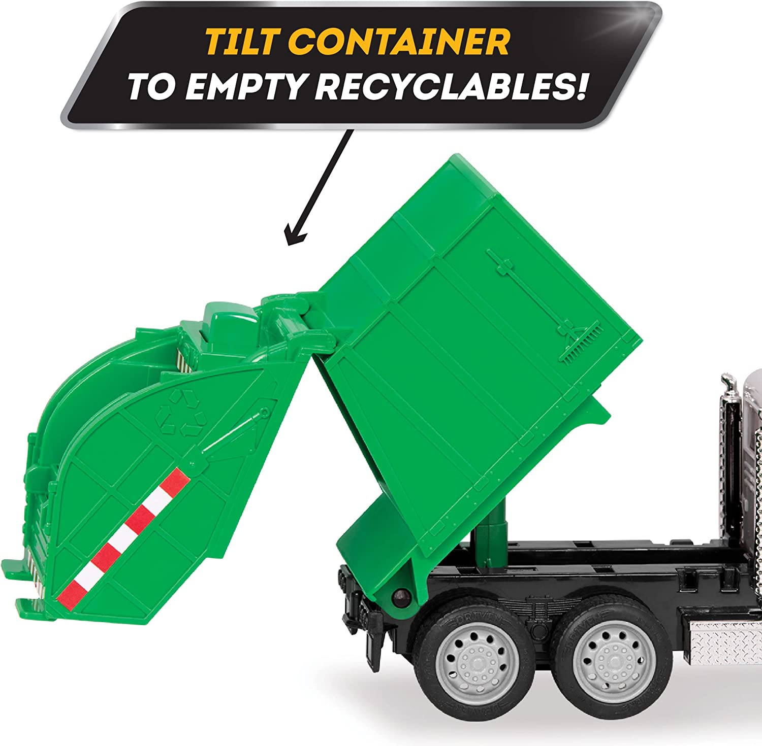 Driven by Battat &ndash; 7-Inch Work Vehicle Toy with Lights & Sounds, Movable Parts, Educational Truck for Boys & Girls, Durable Design, Realistic Details, Perfect Gift 3+ Years Toy for Kids image number 2