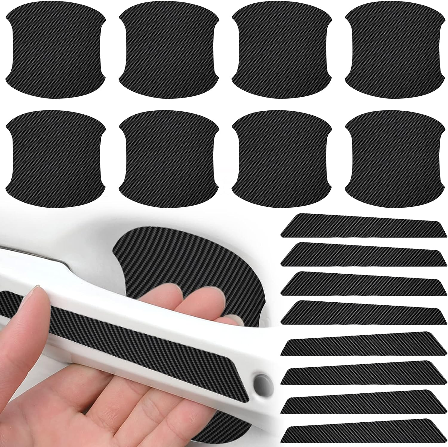 Jumpfire 16 PCS Transparent Door Handle Protector Stickers - Waterproof Anti-Scratch Handles Cup Scratch Protectors Universal for Avoiding Car Scratches