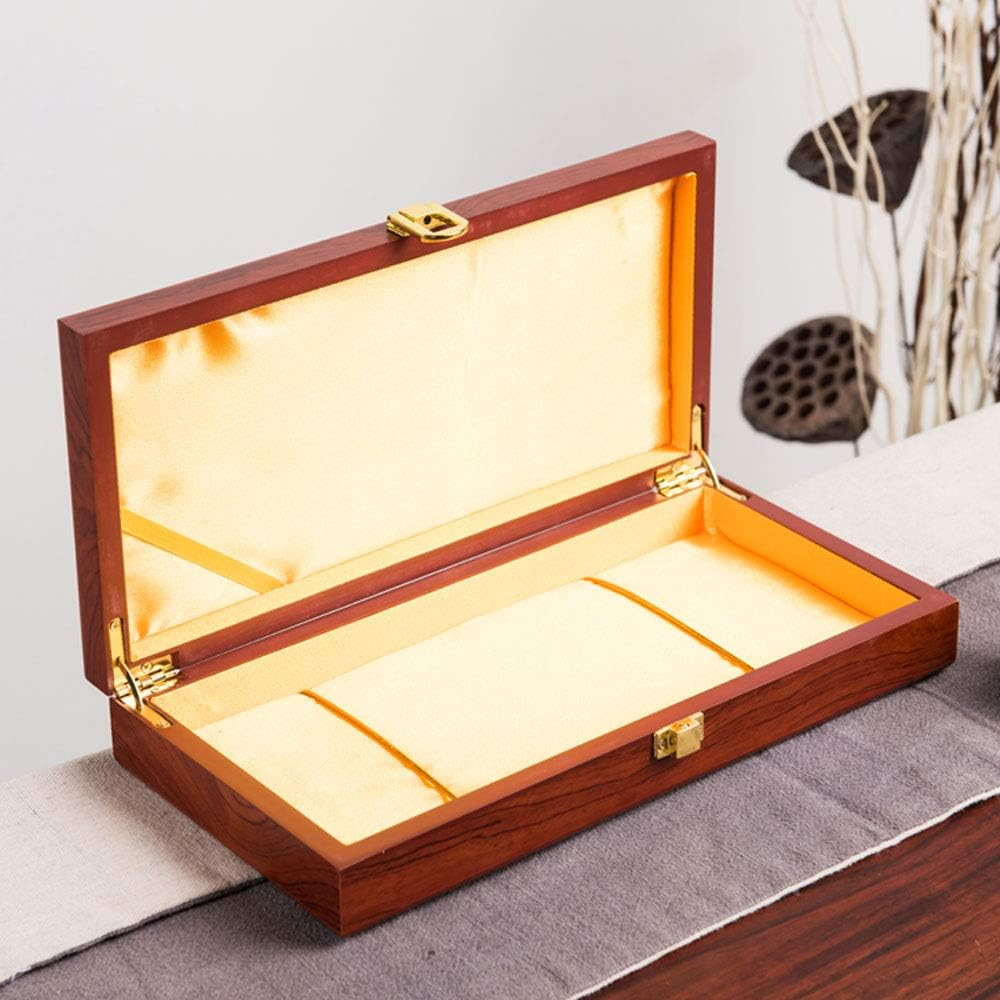WANLIAN Wooden Box,Wooden Storage Box,Home/Office Decoration Box,Decorative Box Storage Box with Lid,Wooden Box with Hinged Lid, Wooden Box with Lock,Wooden Box with Lock,Storage with Lock Boxes, image number 2