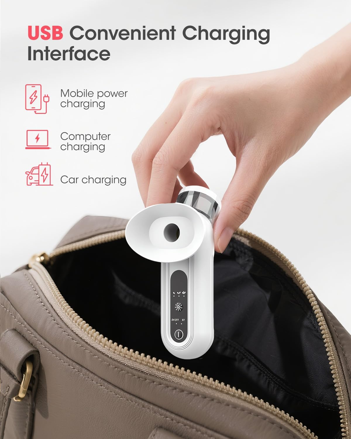 MYMULIKE Eye Steam Sprayer, Portable Steam Therapy for Dry Eyes, Personal Mini Soothing Steamer for Eye Care image number 2