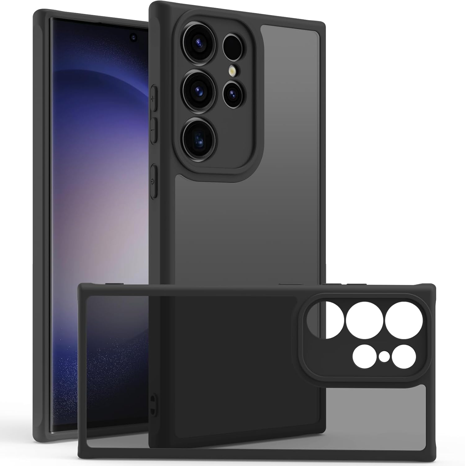 Matte Case for Samsung Galaxy S23 Ultra Case, Shockproof Drop Protection Anti-Fingerprint, Frosted Translucent Back Phone Cover for Samsung S23 Ultra Case 5G