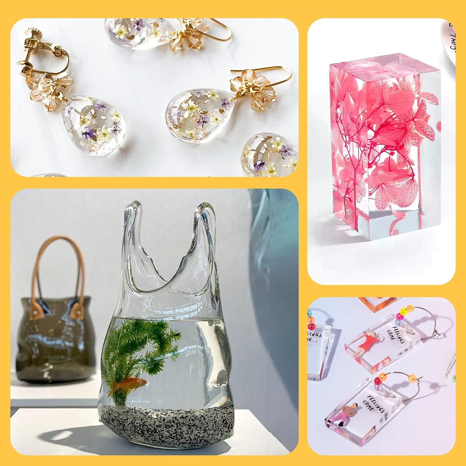 Xinm 1 Gallon Epoxy Resin Kit, 0.5 Gal Resin & 0.5 Gal Hardner, Bubble Free & Crystal Clear Ideal for DIY Crafts image number 1