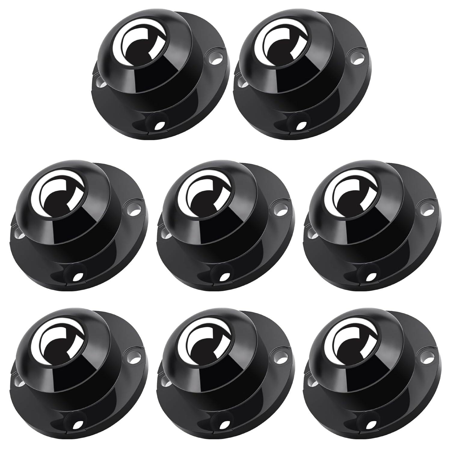 Self Adhesive Caster Wheels, Appliance Rollers for Kitchen Appliances, 1 Inch Swivel Steel Universal Wheel Appliance Sliders, 28 LBS Load Capacity per Wheel Low Profile Roller (8 PCS, Black) image number 4