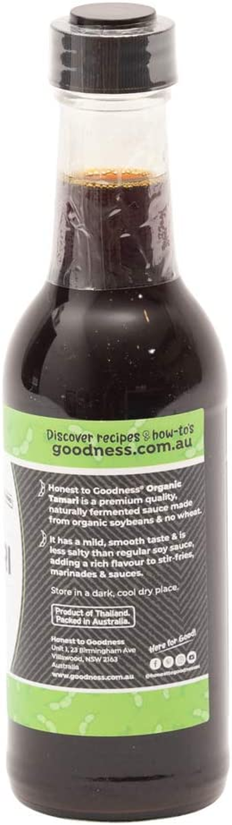 Honest to Goodness, Organic Tamari Sauce, 250Ml - a Gluten-Free Alternative to Soy. Distinctive and Robust Flavour. Crafted from Naturally Fermented Organic Soybeans. image number 1