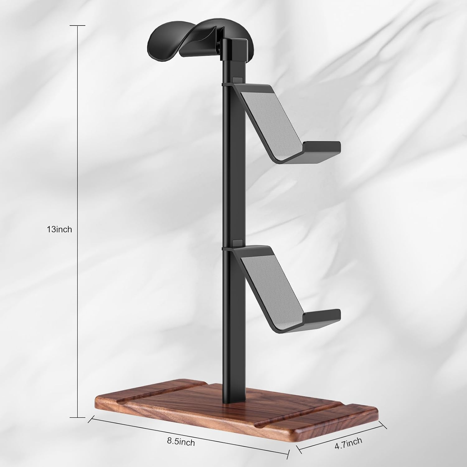 SHUOSUO Controller Holder, Walnut Wood Headphone Stand, Gaming Controller Stand for Xbox PS5 PS4 Switch, Natural Wooden Headset Holder, Universal Desk Game Accessories image number 6