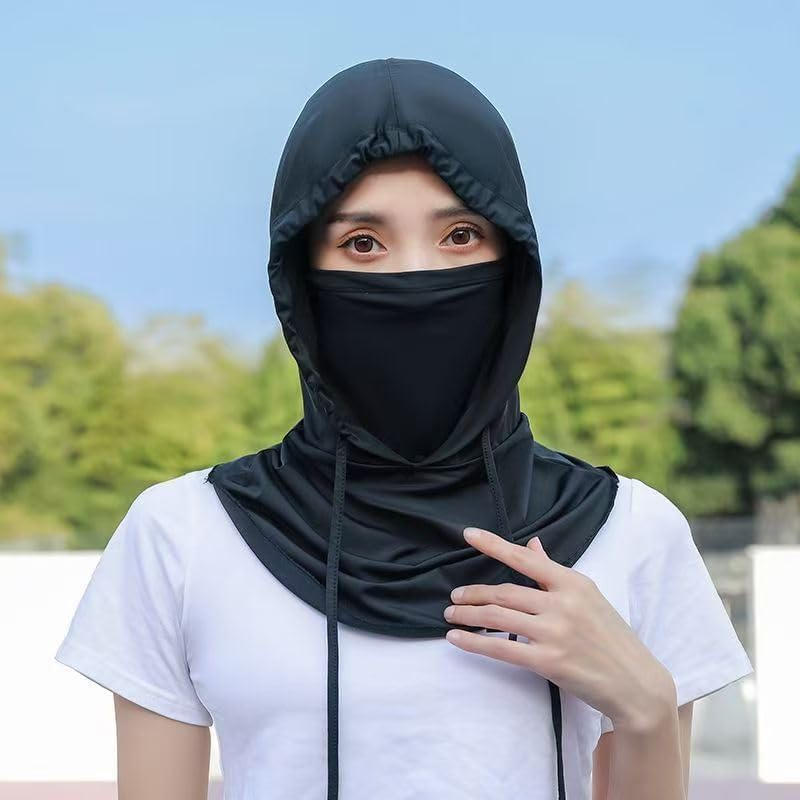Cooling Balaclava Sun UV Protection Hood, Breathable Full Head Mask Face Cover for Men Women - Cycling Motorcycle Fishing Running Outdoor Sports Lightweight Adjustable Face Hood image number 3