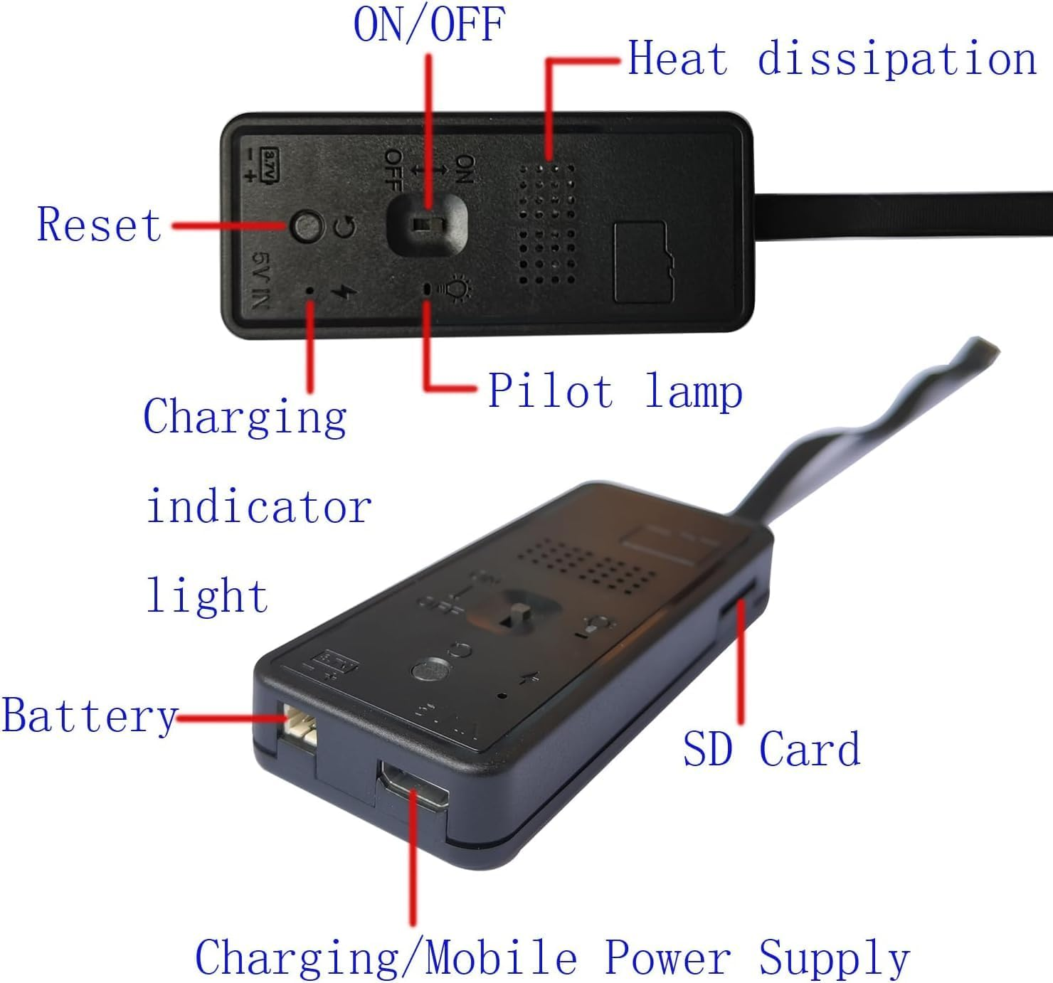 Hopegem Hidden Wifi Spy Mini Camera &ndash; 13 Hours Long Video Recording Full HD 1080P/4K Wireless Cam with Motion Detection Assembled WLAN Cameras - Au-M1 image number 3