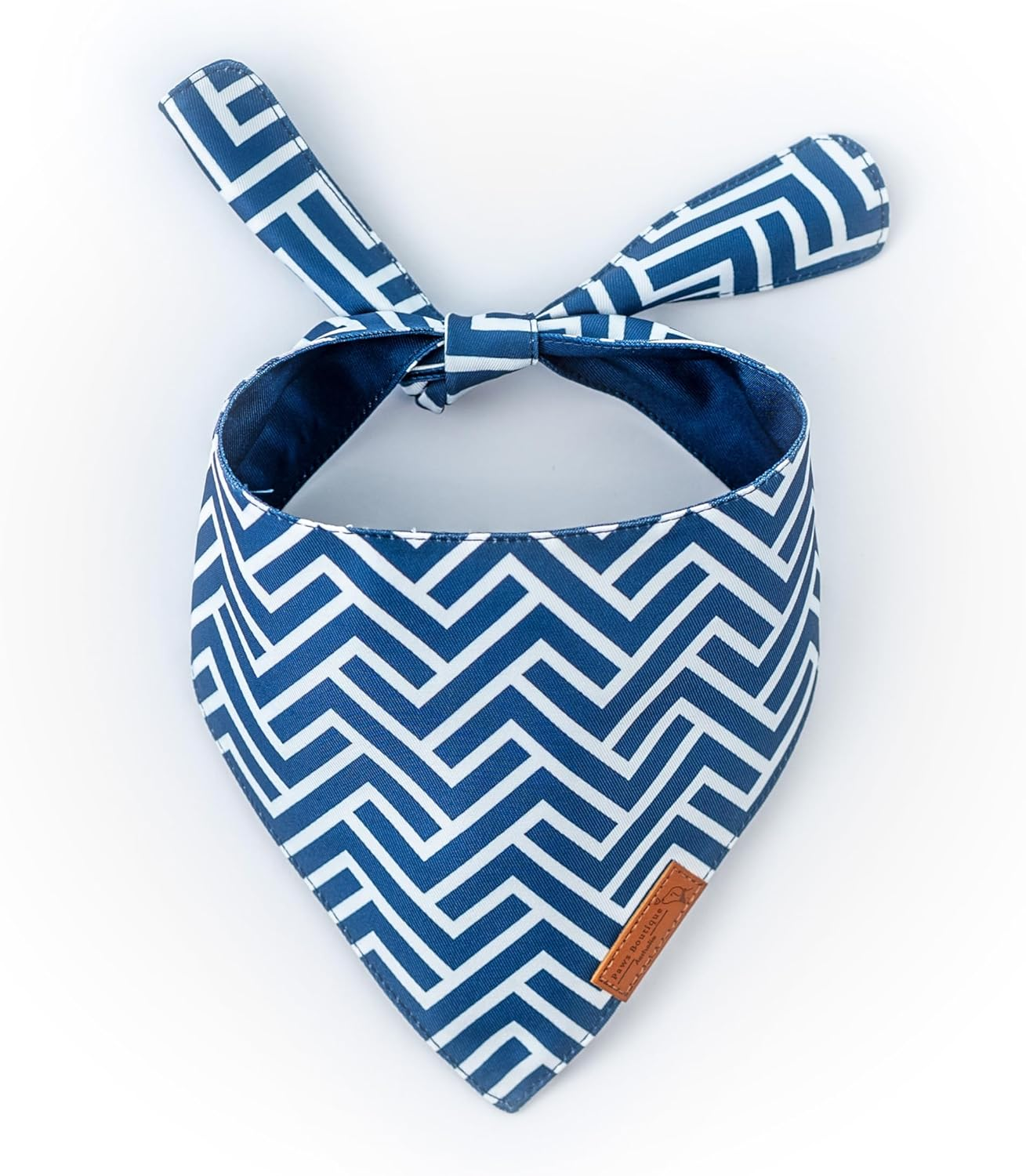 Paws Boutique Premium Dog Bandana/Scarf | Design: Geometrically Chic | Reversible Dual Layered/Sided | Small, Medium & Large Pets | Unique Style | Accessories for Puppies & Dogs (S) image number 4