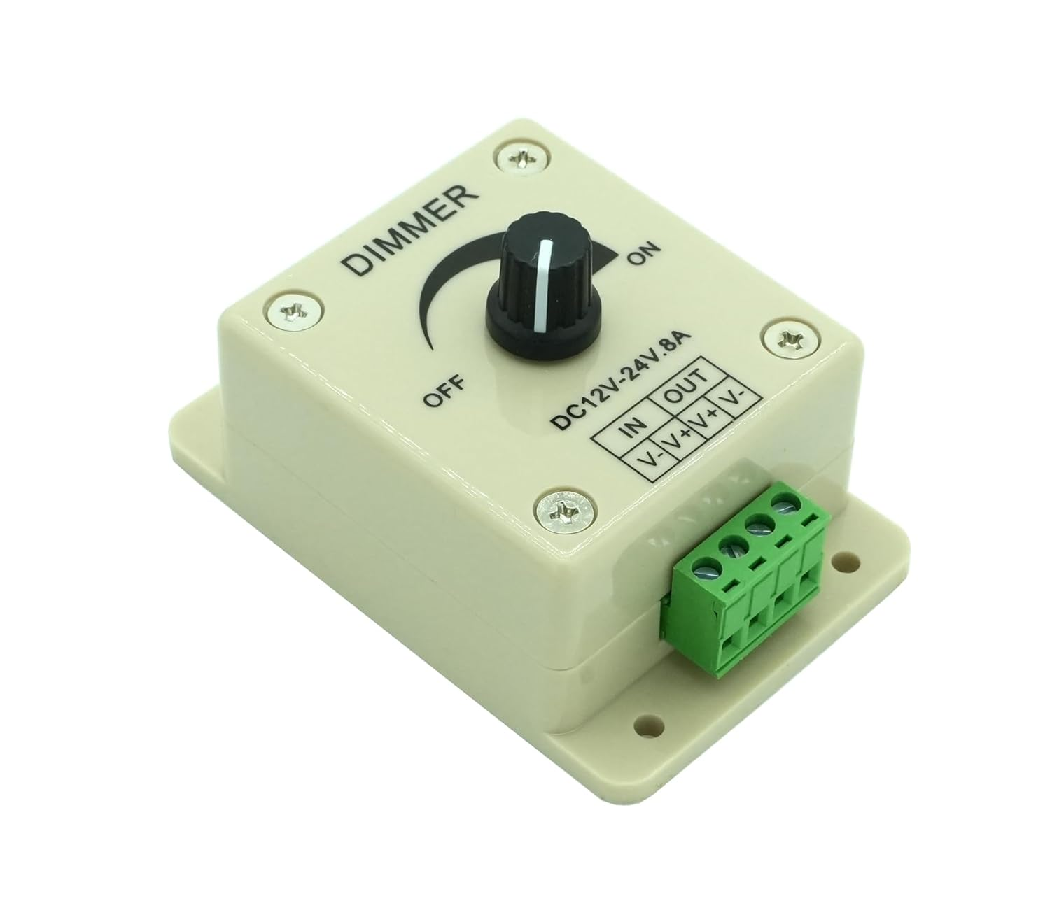 DIGISHUO 4Pcs DC12-24V 8Amp 0%-100% PWM Dimming Controller | for LED Lights Ribbon Lights Tape Lights | Dimmer Compatible with Hilight Ledwholesaler Fillite LED Trips image number 1