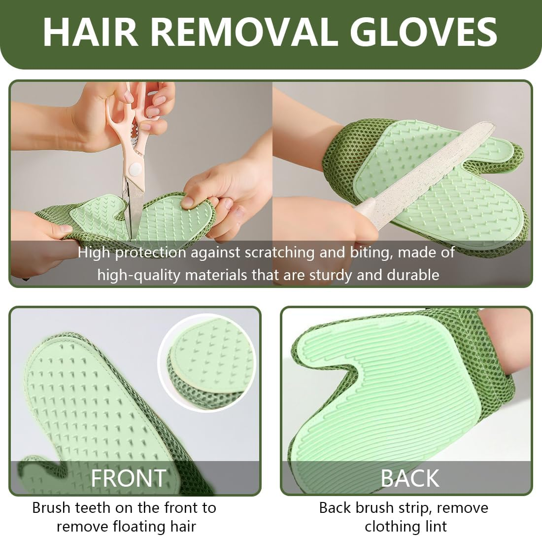 FIMWOLZ Fur Magnetic Glove, Cat Glove, Fur Gloves, Cat Gloves, Grooming Gloves, Cat Hair Remover Glove, Pet Hair Remover Glove for Dogs and Cats image number 4