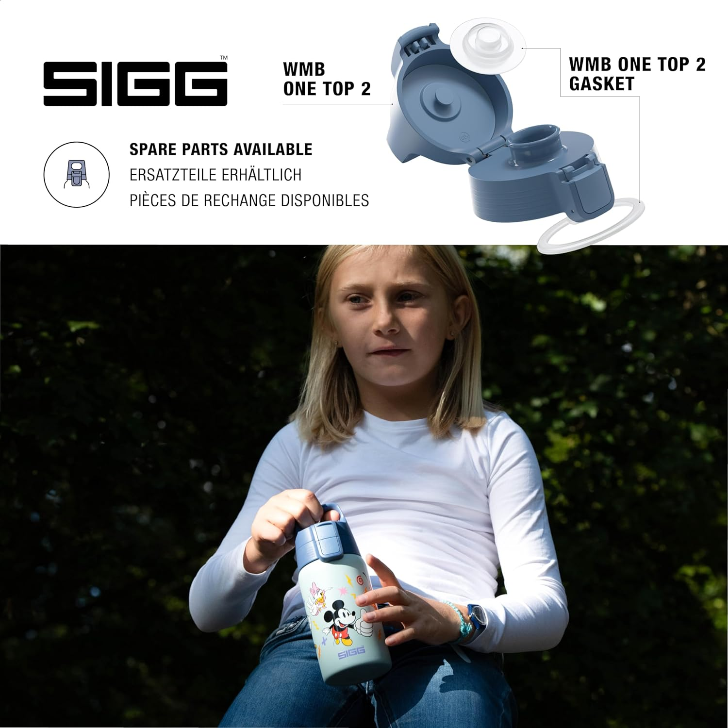 SIGG - Stainless Steel Children'S Water Bottle - Shield One Disney Mickey & Friends - Suitable for Carbonated Drinks - Leak-Proof - Light as a Feather - Bpa-Free - Sports & School - Xxxx - 0.5 L - 9 Princesses image number 5