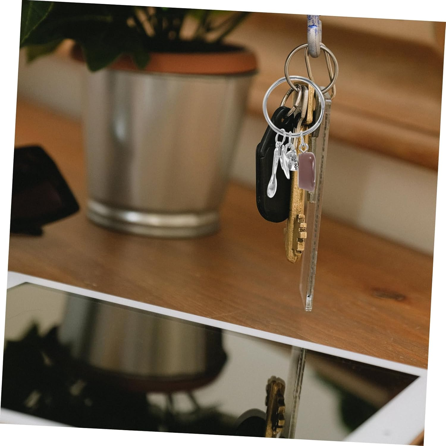 COLLBATH Cute Coffee Keychain Key Ring for Lovers Car Keychains Bag Hanging Ornament Lightweight image number 6