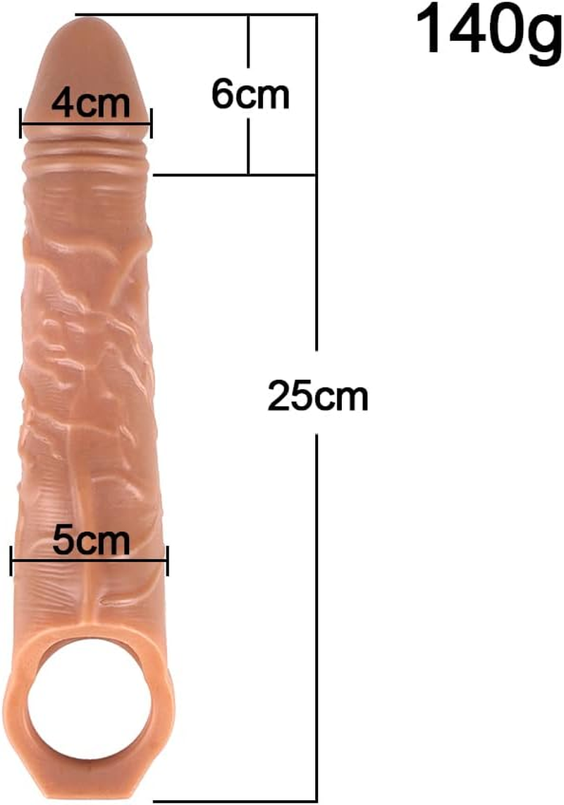 25CM Soft Fitting Realistic Sleeve Extender Sheath for Men Male Enhancement Extension Sleeve image number 2