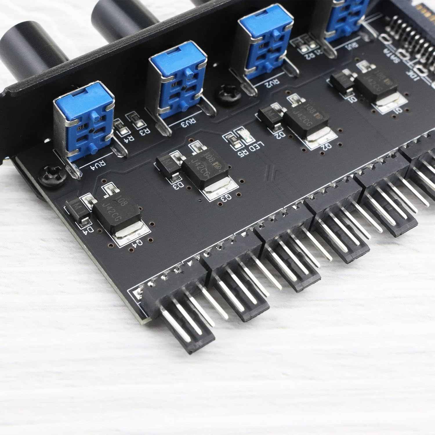 VGOL 4 Knob Cooling Fan Speed Controller PC 8 Channels Fan Hub Radiator for PC Computer Water Cooling System PC Fan Control Power Supply image number 6