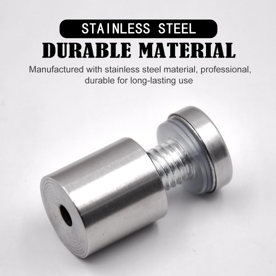 Iplusmile 40Pcs Sign Standoff Screws Advertising Screws, Stainless Steel Wall Standoff Mounts Sign Holders Displays Nail for Hanging Acrylic Picture Frame, Glass Mounting image number 5