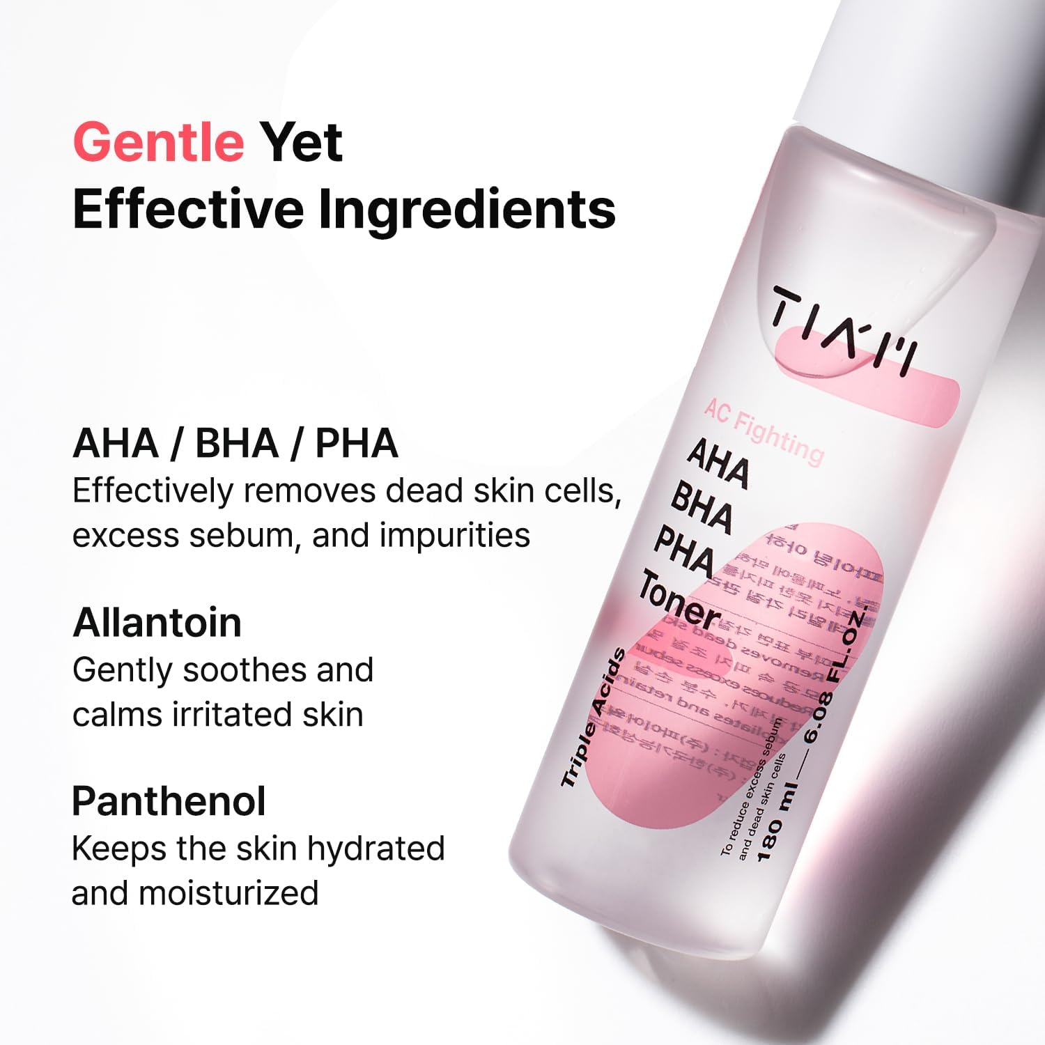 TIAM AC Fighting AHA BHA PHA Toner, 6.1 Oz image number 3