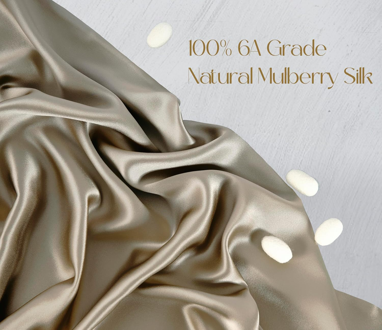 ZIMASILK 100% Mulberry Silk Pillowcase for Hair & Skin, 19 Momme Both Sides Pure Silk, 600 Thread Count, Hidden Zipper, 1Pc (Queen 20"X30", Taupe) image number 6