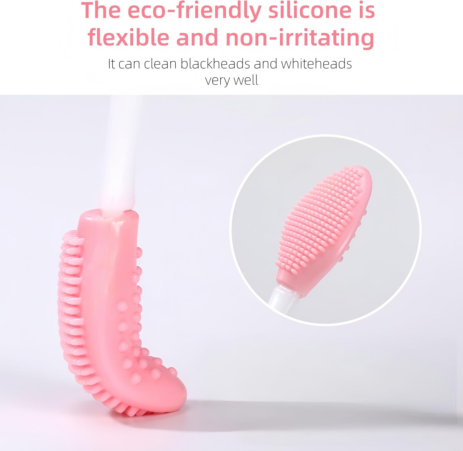 QIAOXUFE 15Pcs Silicone Lip Brush Exfoliating Nose Clean Blackhead Removal Brushes for Face Scrubber & Lip Scrubber,For Massaging,Makeup Skincare Removal image number 2