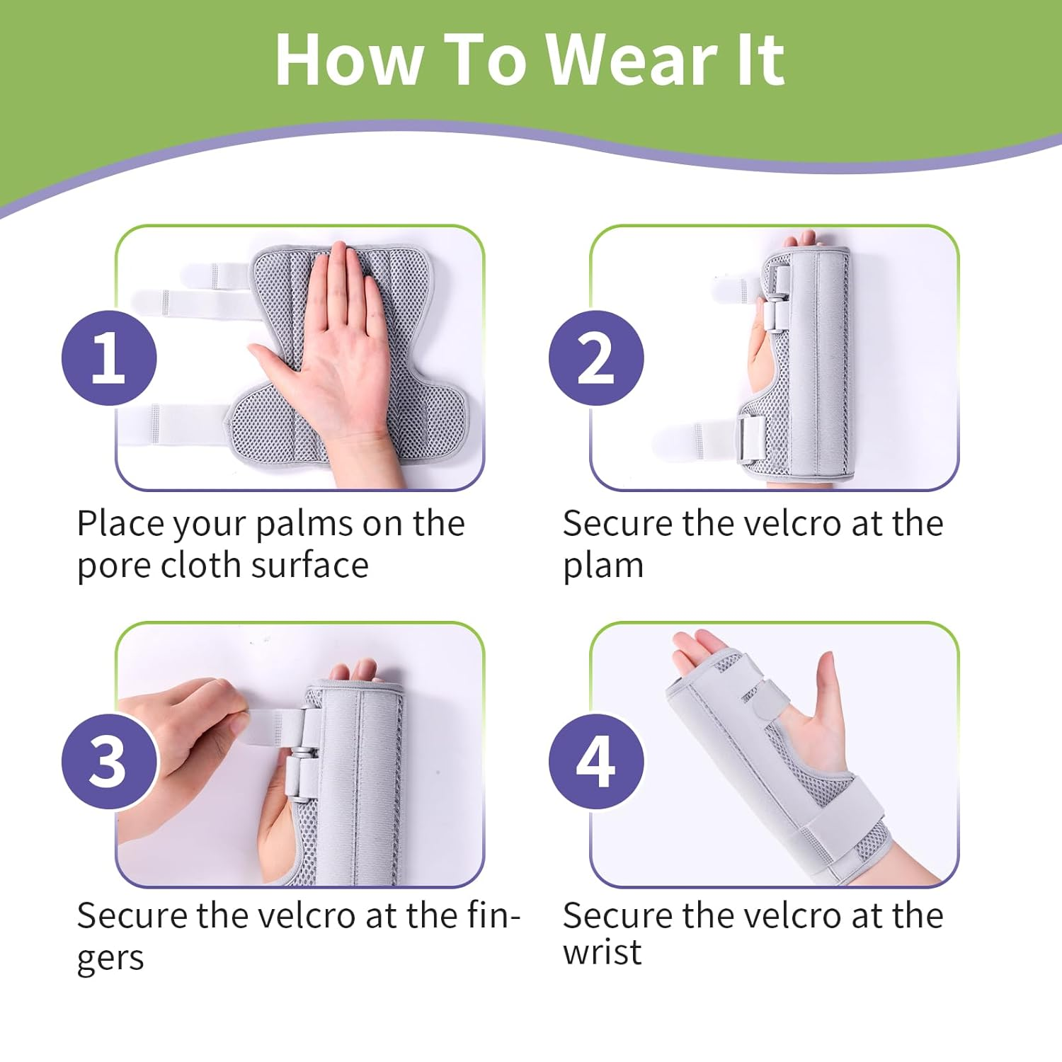 Trigger Finger Splint, Finger Brace Joint Stabilizer, Hand Brace with Finger Support, Middle Pinky Pointer Broken Fingers Splint, Adjustable Hand and Wrist Support (S) image number 2