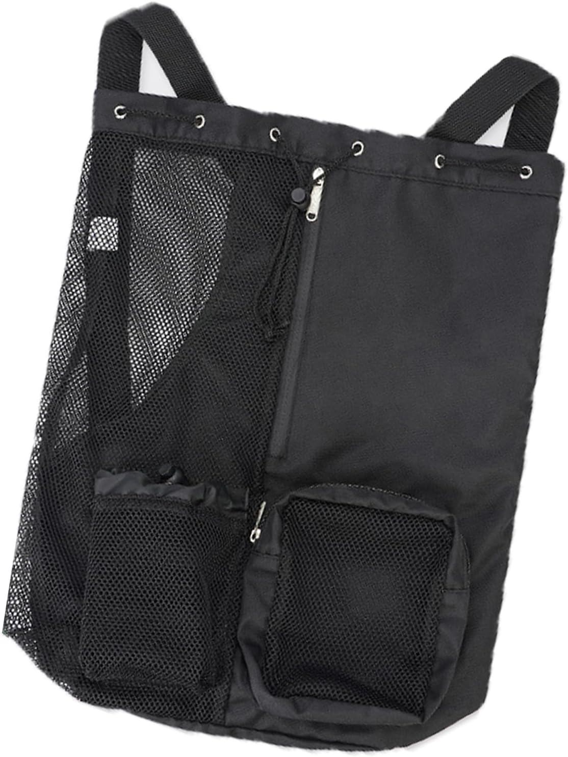 Roczential Mesh Drawstring Backpack - Lightweight Waterproof Beach and Pool Bag, Breathable Design, Large Capacity Swim Backpack for Kids and Adults, Ideal for Gym Trips and Summer Camps