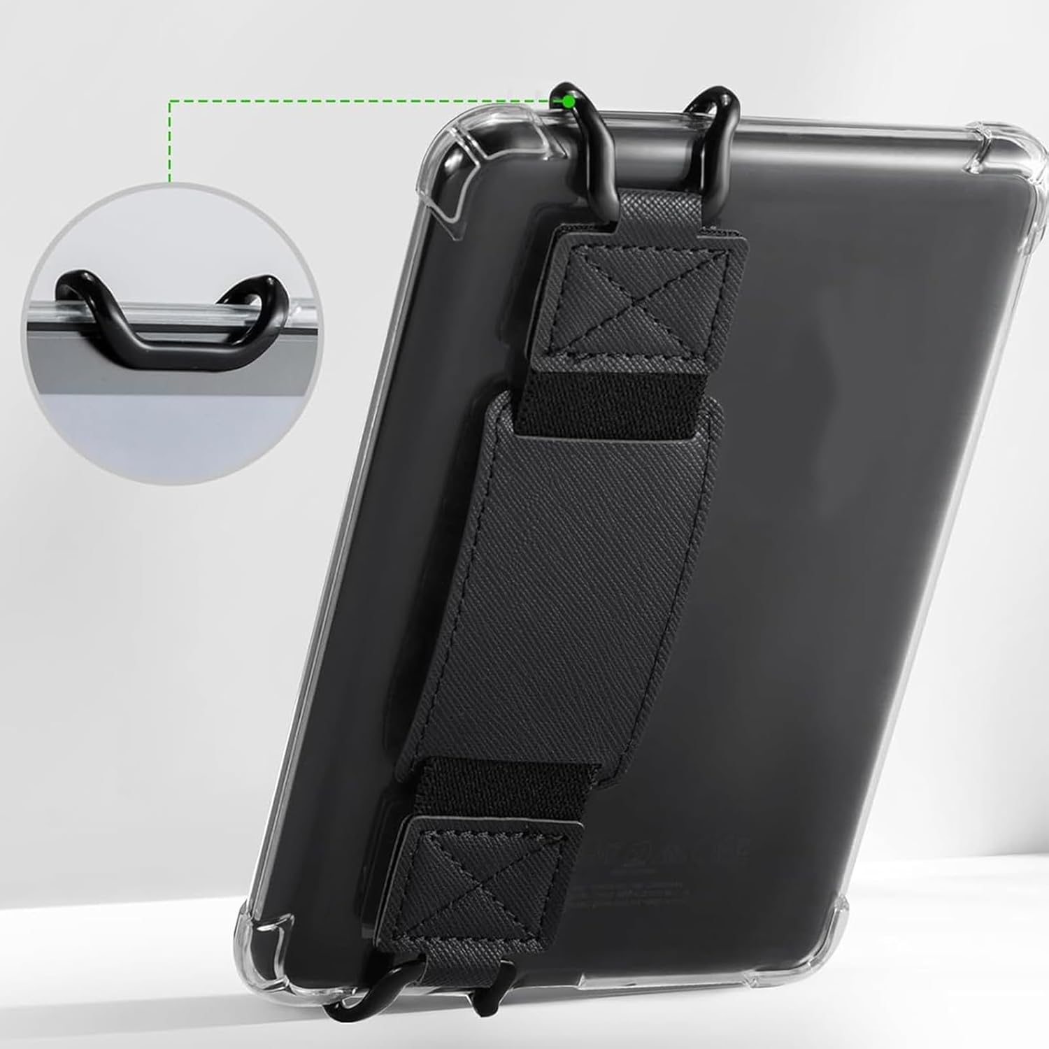 Kindle Hand Strap, Strapsicle Kindle, Kindle Strap, Black Finger Grip for 6-8" Devices, Secure Grip for Kindle Tab & Mobile, Comfortable Hold for Reading, Commuting & Daily Use, Durable Mobile Grip