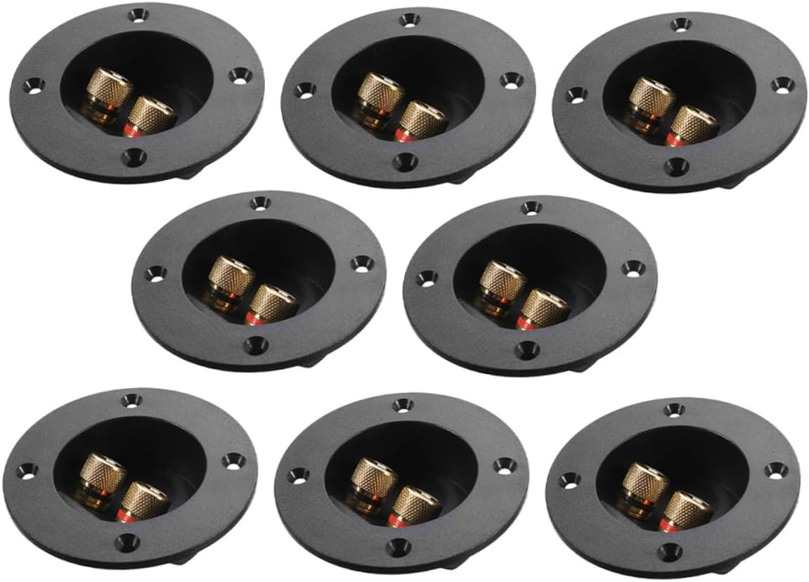 ASAKKURA 8PCS Full Copper Speaker Box Terminal Cups with Position Binding Posts Spring Loaded Banana Plugs for DIY Home Car Stereo Zero Signal Loss and Enhanced Audio Clarity for Hifi image number 6