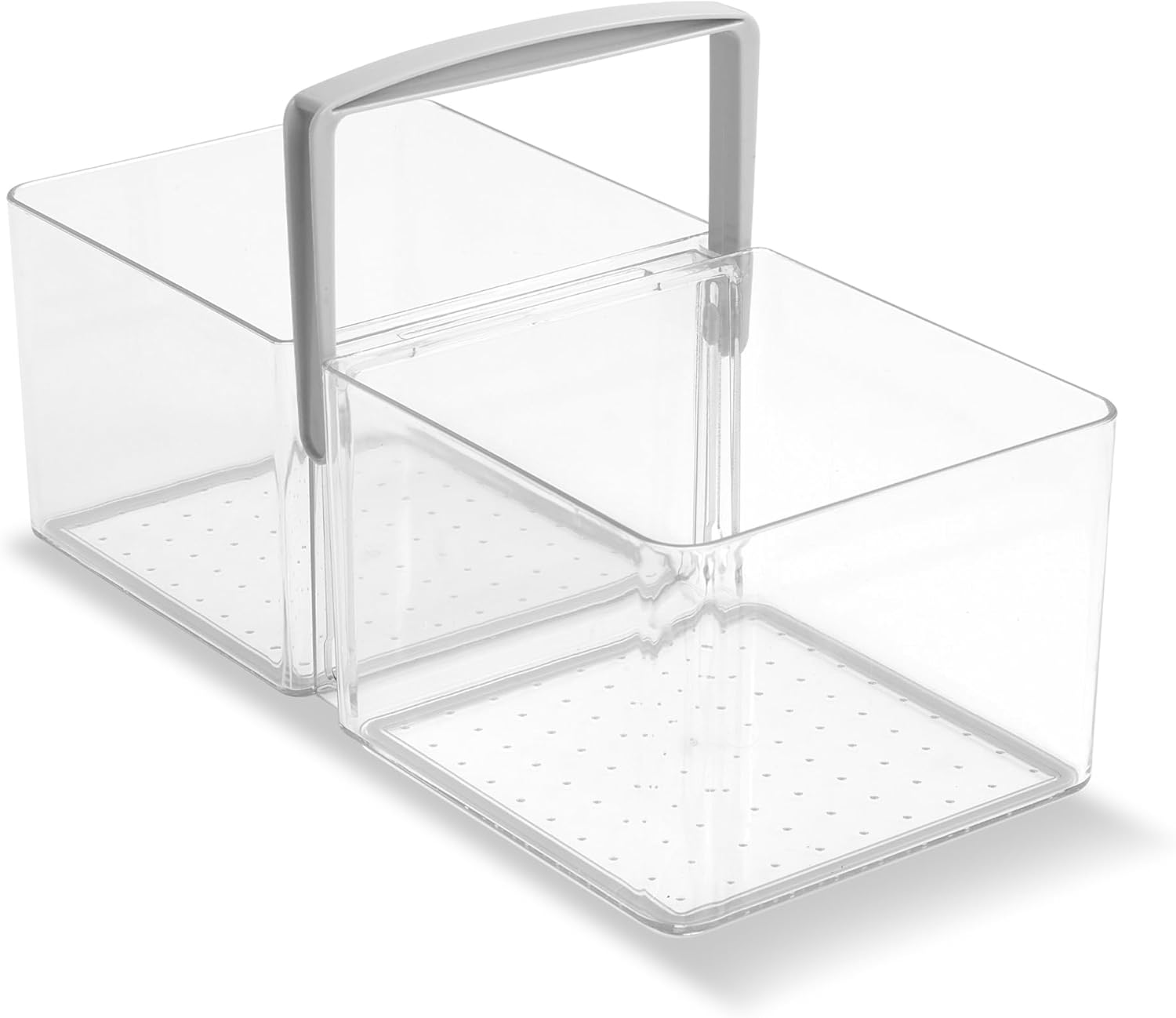 Madesmart Fridge Portable Tote/Condiment Caddy, 12.19 X 5.69 X 4.38 in (30.96 X 14.45 X 11.11 Cm), Light Grey image number 5