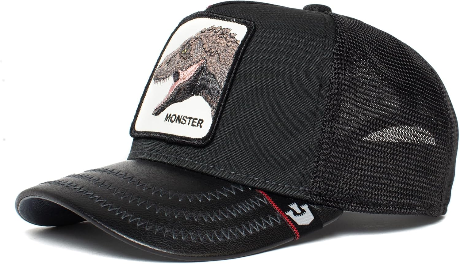Goorin Brothers Boy'S Little Monster Dinosaur Animal Farm Trucker Baseball Cap, Black image number 4