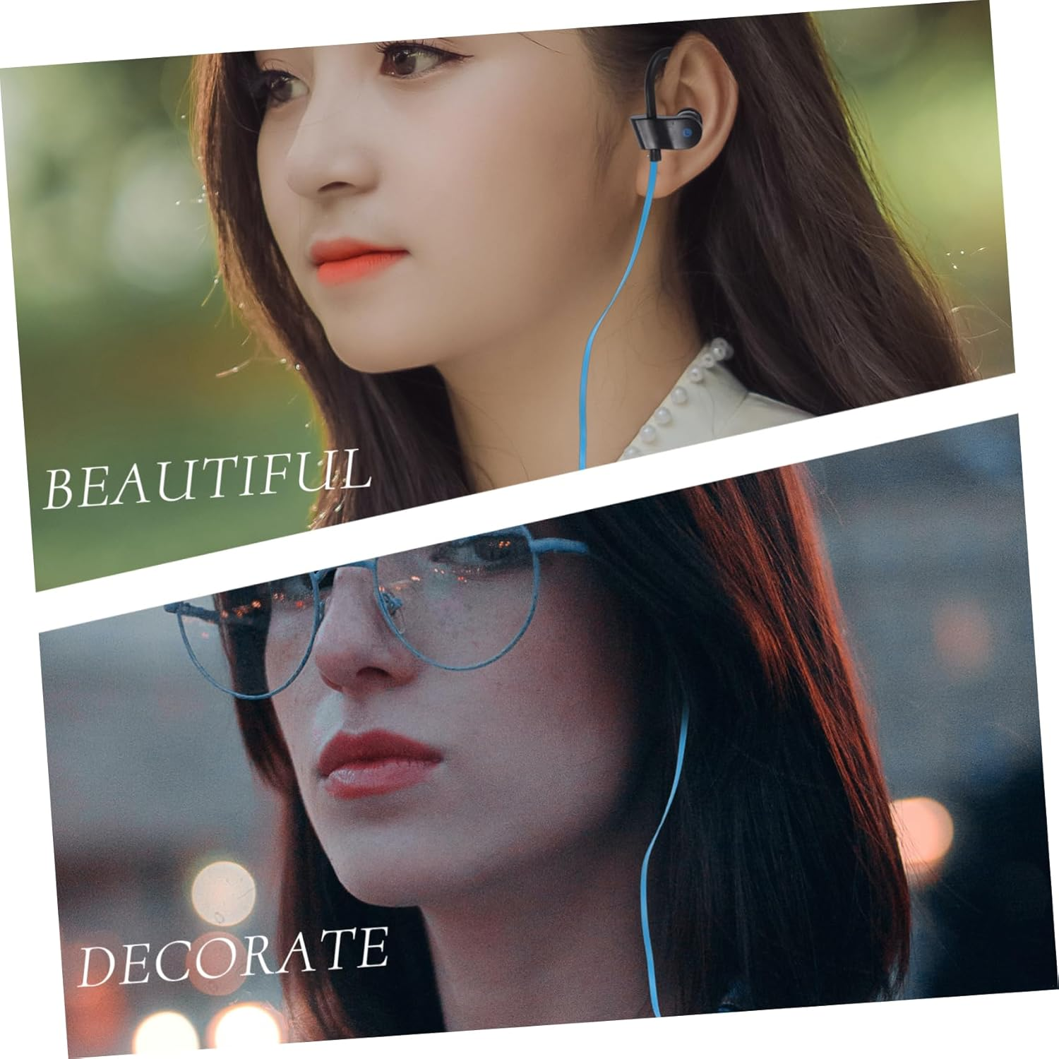 Ear Hook Earphone Stereo Headset Microphone Wired Universal In-Ear Earphones for Sports Running Black image number 2