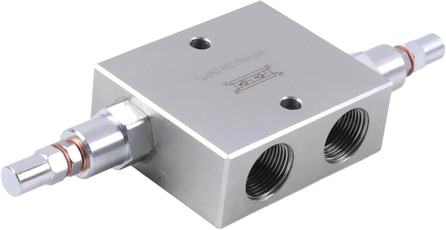 HOLDWELL Dual Crossover Hydraulic Relief Cushion Valve DCRV110-12N 3/4&rdquo; NPT Ports 30 GPM Max Flow image number 2