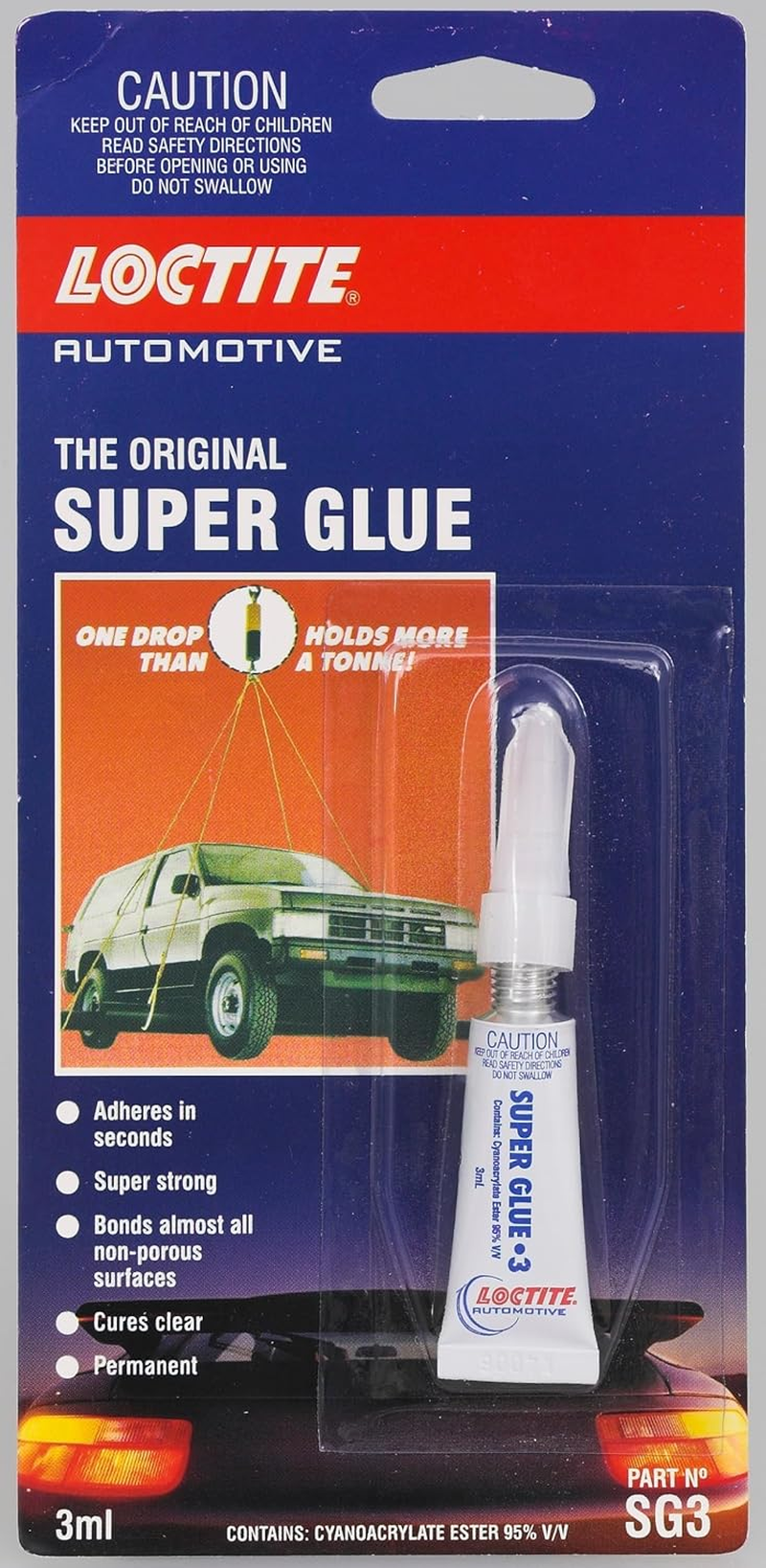 Loctite Super Glue | Universal High-Strength Adhesive | Thick, No-Run Formula for Automotive & General Use |Instant Super Glue for Various Materials, Clear Glue, 3G (Pack of 2)