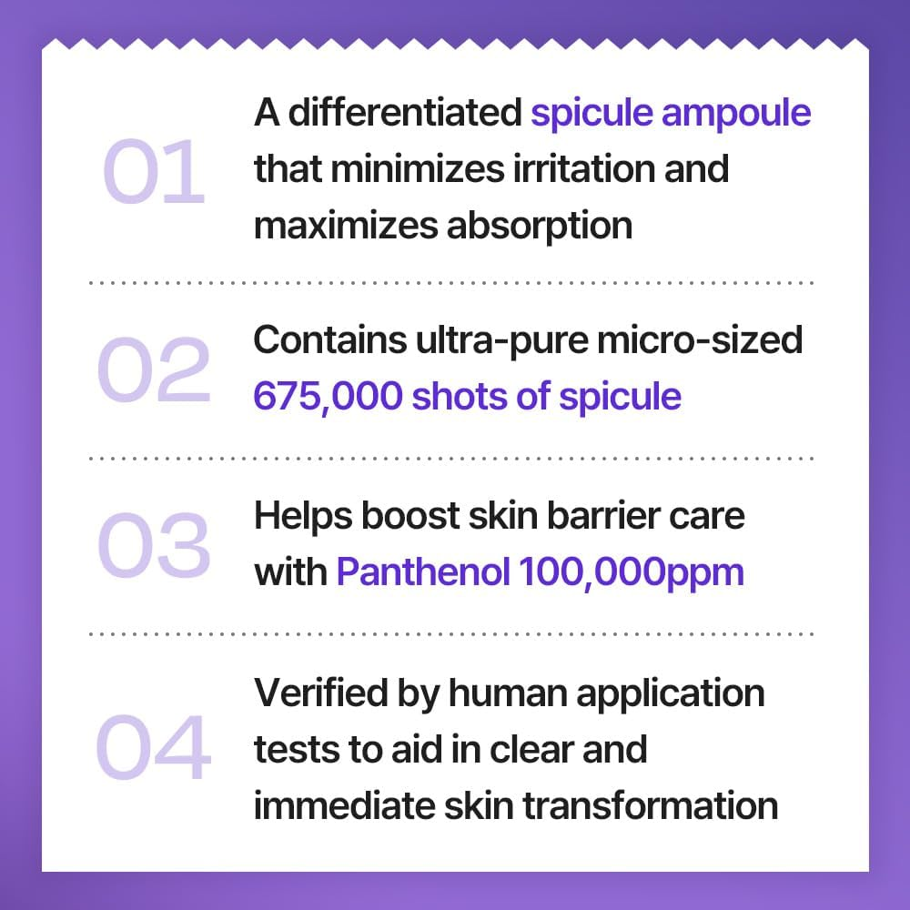 COSNORI Panthe-Shot 675 - Korean Panthenol Ampoule with 675,000 High Purity Spicules - Powerful Skin Care Solution - Intensive Facial First Essence (50Ml / 1.69 Fl. Oz.) image number 4