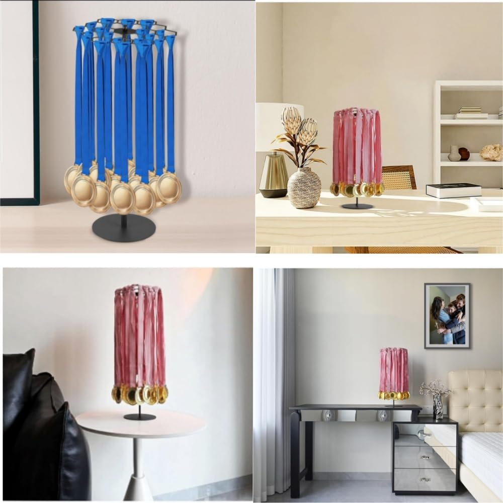 Goxfaca Rotatable Medal Hangers Display Metal Medal Rack Tabletop Easy to Install Heavy Duty Sports Medals Trophy Holder Medal Holder about 45 Medals Capacity for Gymanstics Race Soccer Swim image number 4