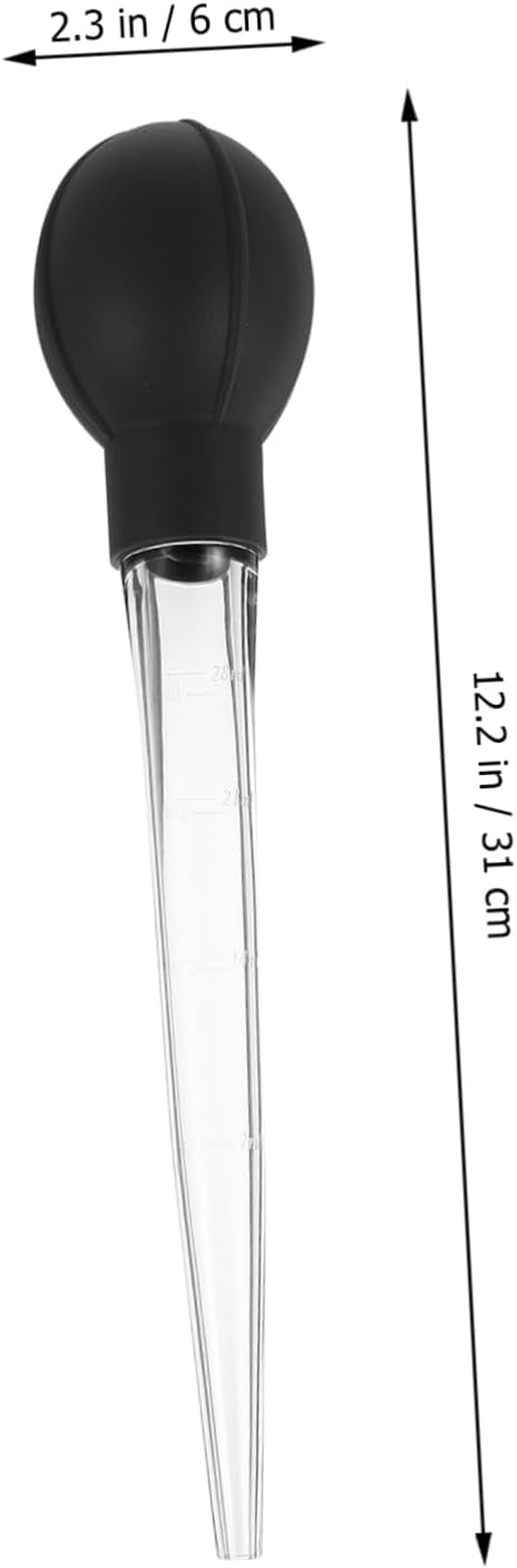 OSOLADY Test Tube Measuring Tool Calibrated Large Pipette Cooking Dropper with Scale Pipette Dropper Graduated Baking Pipettes Measured Dropper Liquid Dropper Kitchen Droppers Black