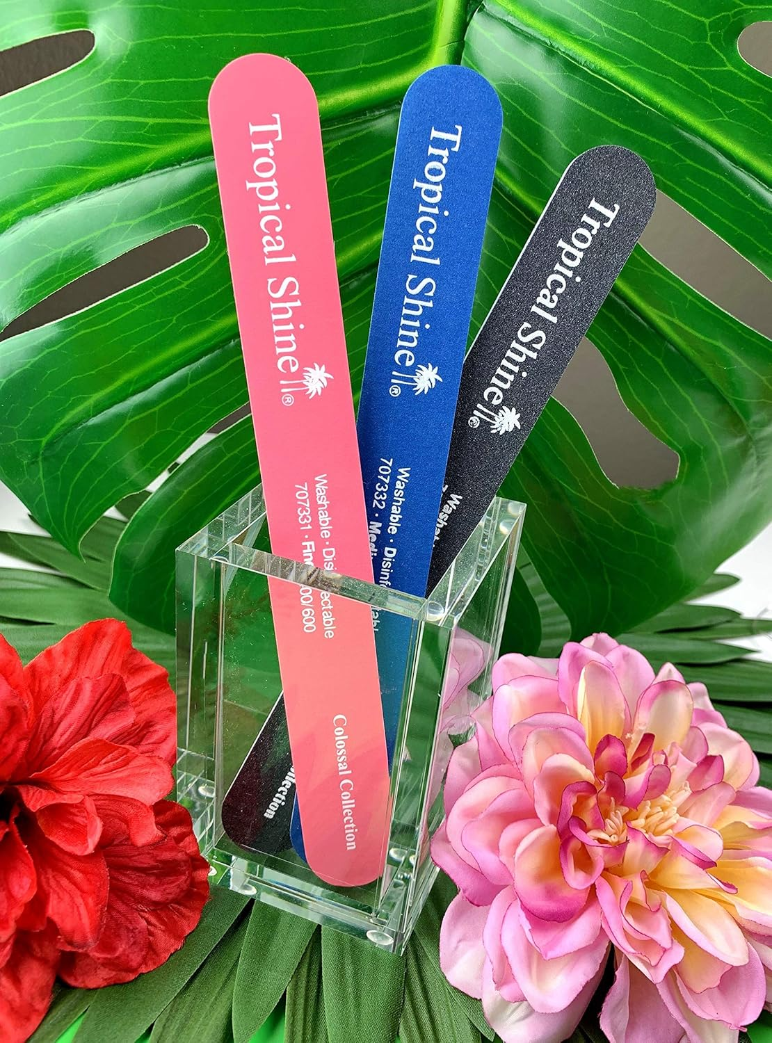 Tropical Shine 8.5 Inches Nail Files for Natural and Acrylic Nails. 3 Pcs. image number 2