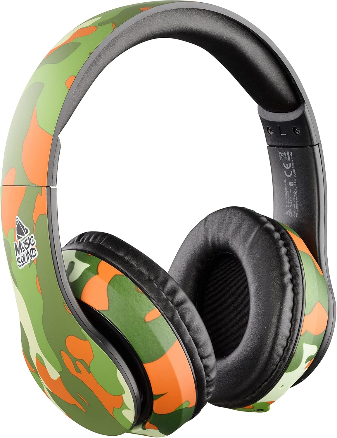 Music Sound | Bluetooth Headphones around | On-Ear Bluetooth Stereo Headset with Retractable Headband - Control Keyboard on Headset - 20 Hours Autonomy - 2 Hours Charging - Fantasy Palm Tree