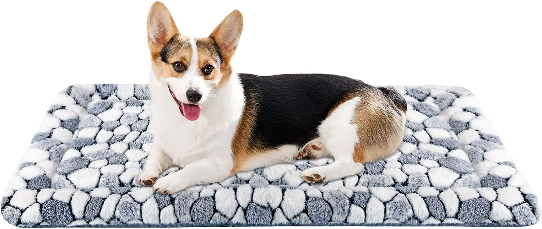 VANKEAN Stylish Dog Crate Pad Bed Mat Reversible (Cool & Warm), Soft Pet Sleeping Mat Dog Bed for Crate Suitable for Small to Xx-Large Dogs and Cats, Machine Washable Crate Beds,Grey Stone Pattern image number 3