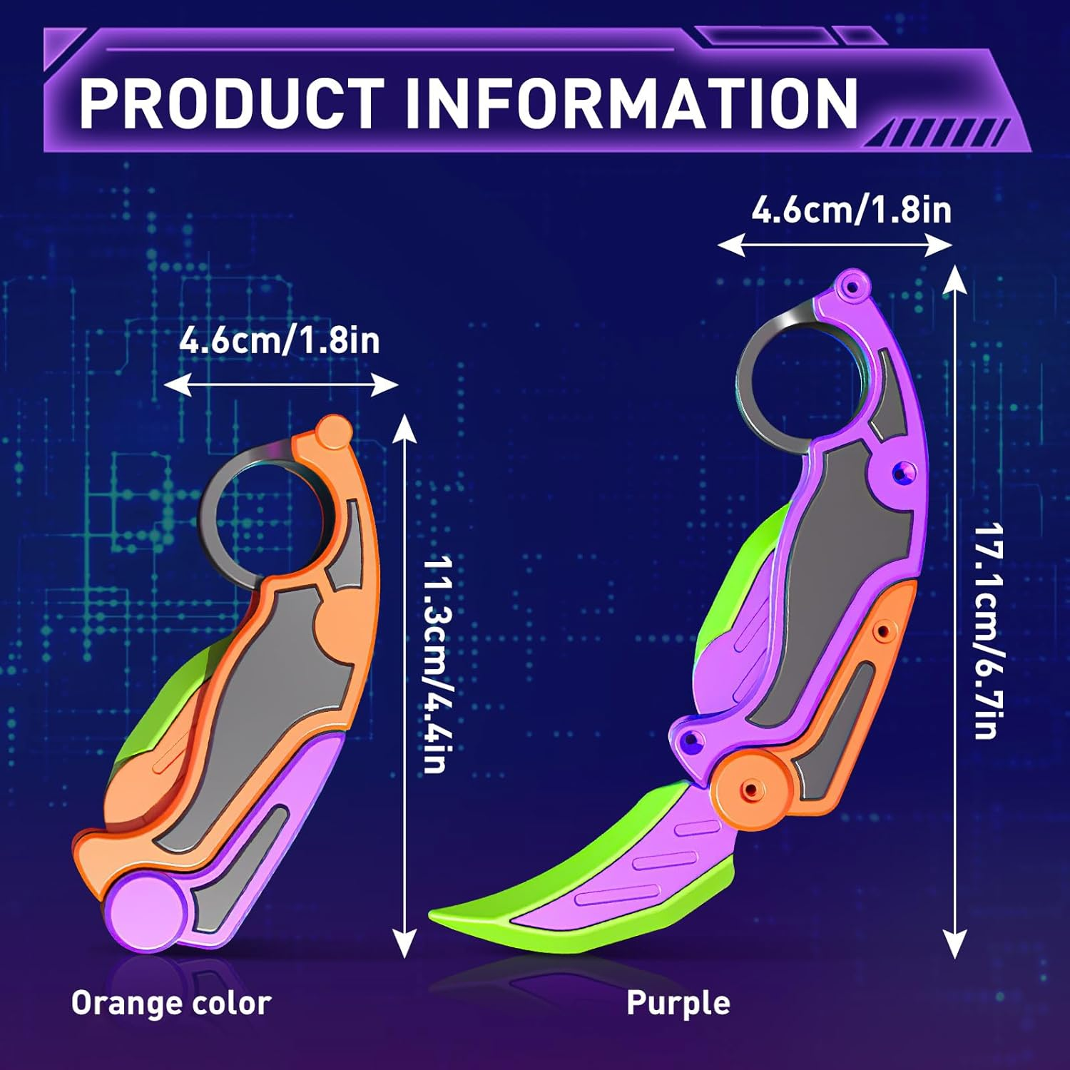 3D Printed Gravity Claw Fidget Toys Adults, 3D Printed Carrot Fidget Toys Butterfly Plastic Trainer with Rubber Tip, Anxiety Stress Relief Fidget Sensory Toys for Kids with Autism, ADHD, ADD (Orange) image number 3