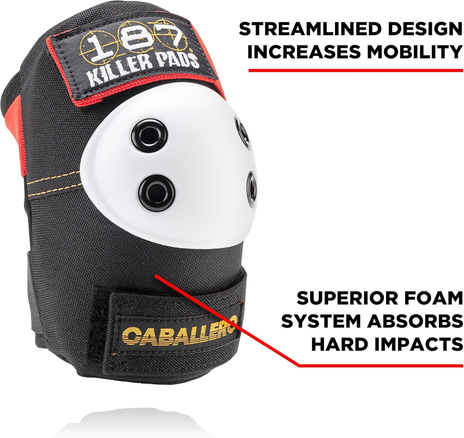 187 Killer Pads Skateboarding Knee Pads, Elbow Pads, and Wrist Guards, Six Pack Pad Set image number 5