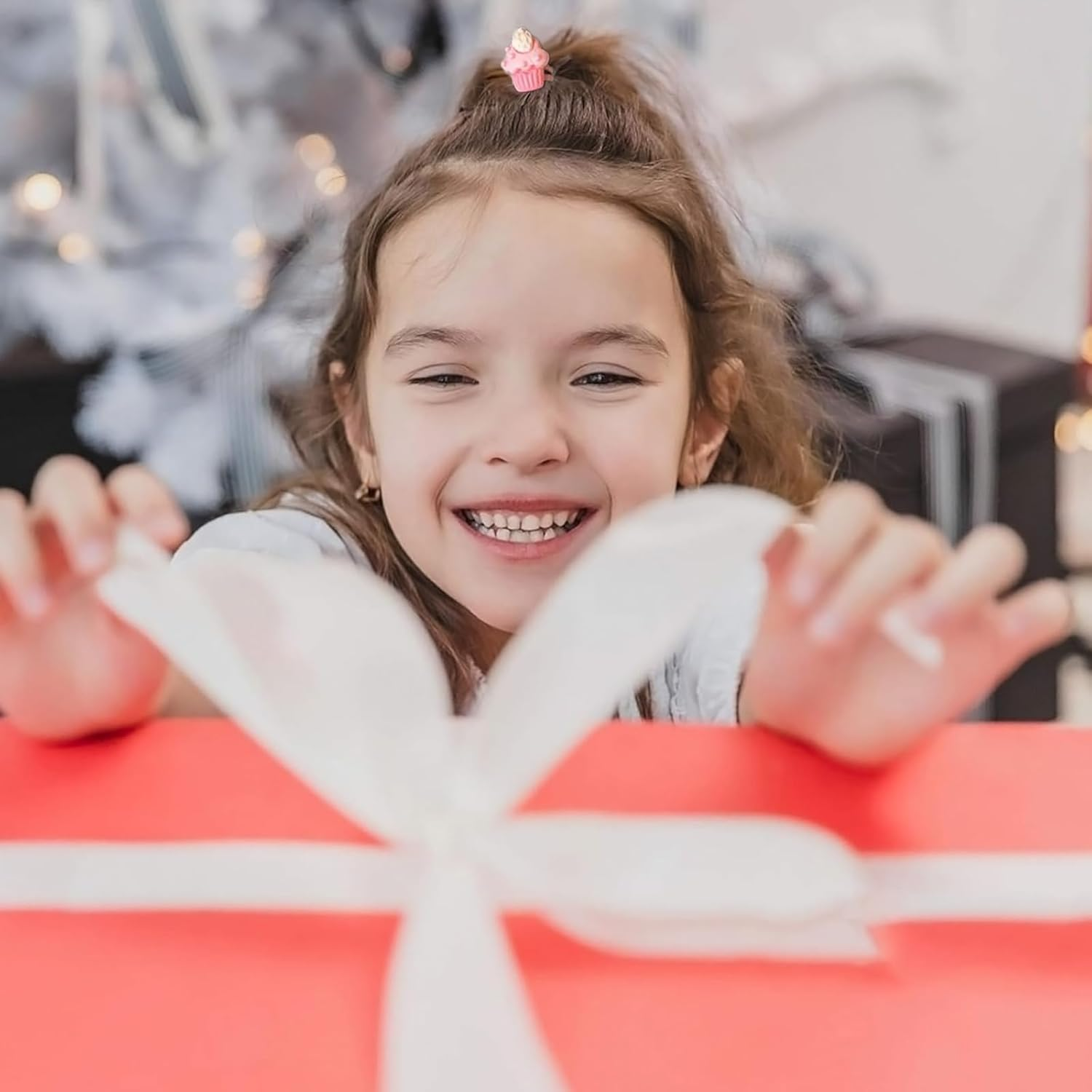 DHWEKU Hair Bobbles for Women and Girls, Cotton Bands, Ponytail Holder for Thick Hair and Curly Hair, 40 Pieces image number 5