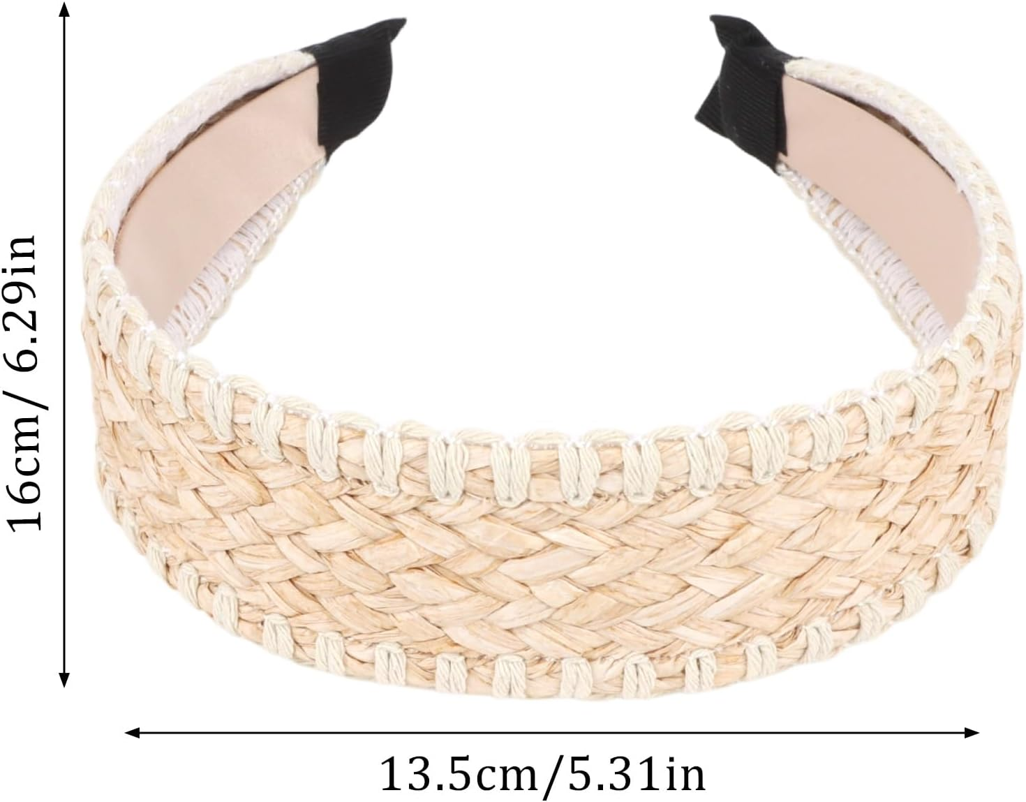 Bumlofa 3 Pieces Handwoven Headbands Women'S Set, Headband Wide Design - Natural Material Hair Accessories for Boho Look, Beach & Everyday Life, Stylish Headpiece image number 1