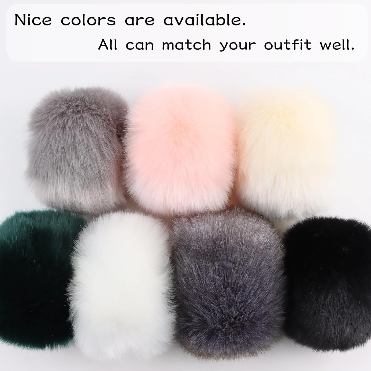 Peecabe Faux Fur Short Wrist Cuffs Women Winter Fuzzy Arm Warmers Wrist Cover Fluffy Soft - Dark Gray image number 3
