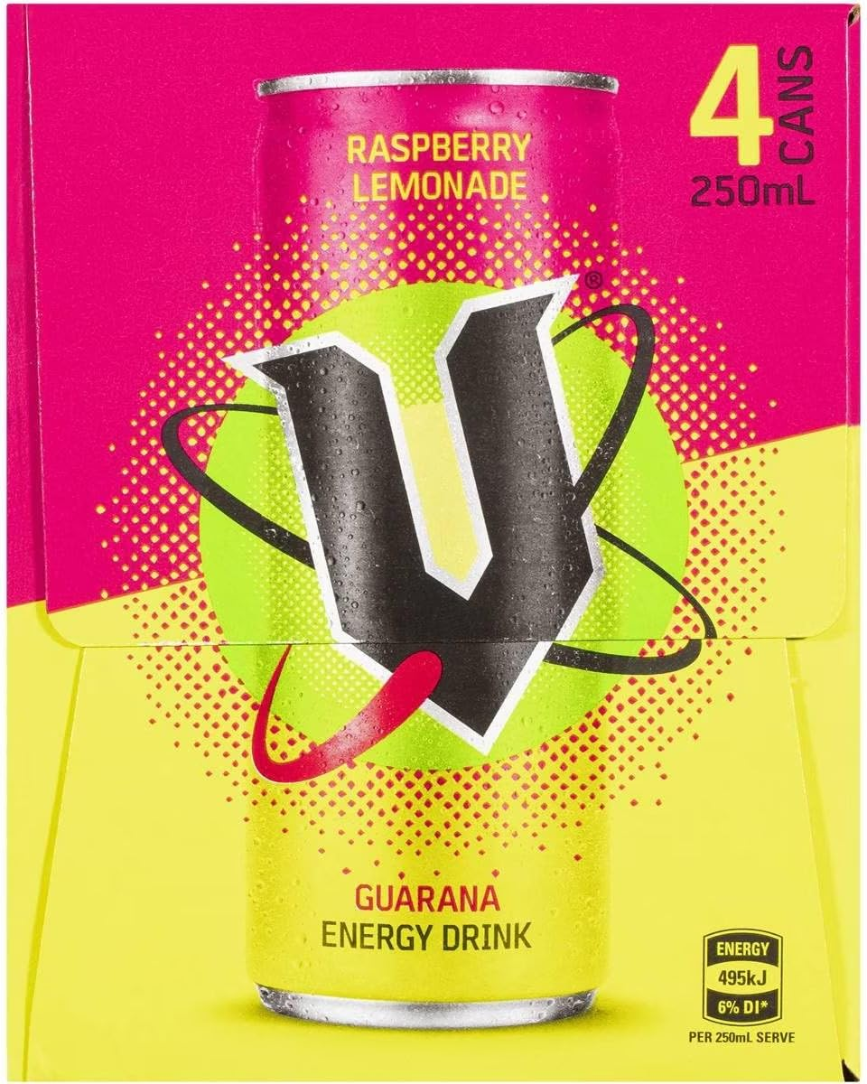 V Raspberry Lemonade Energy Can 250 Ml (Pack of 4) image number 3