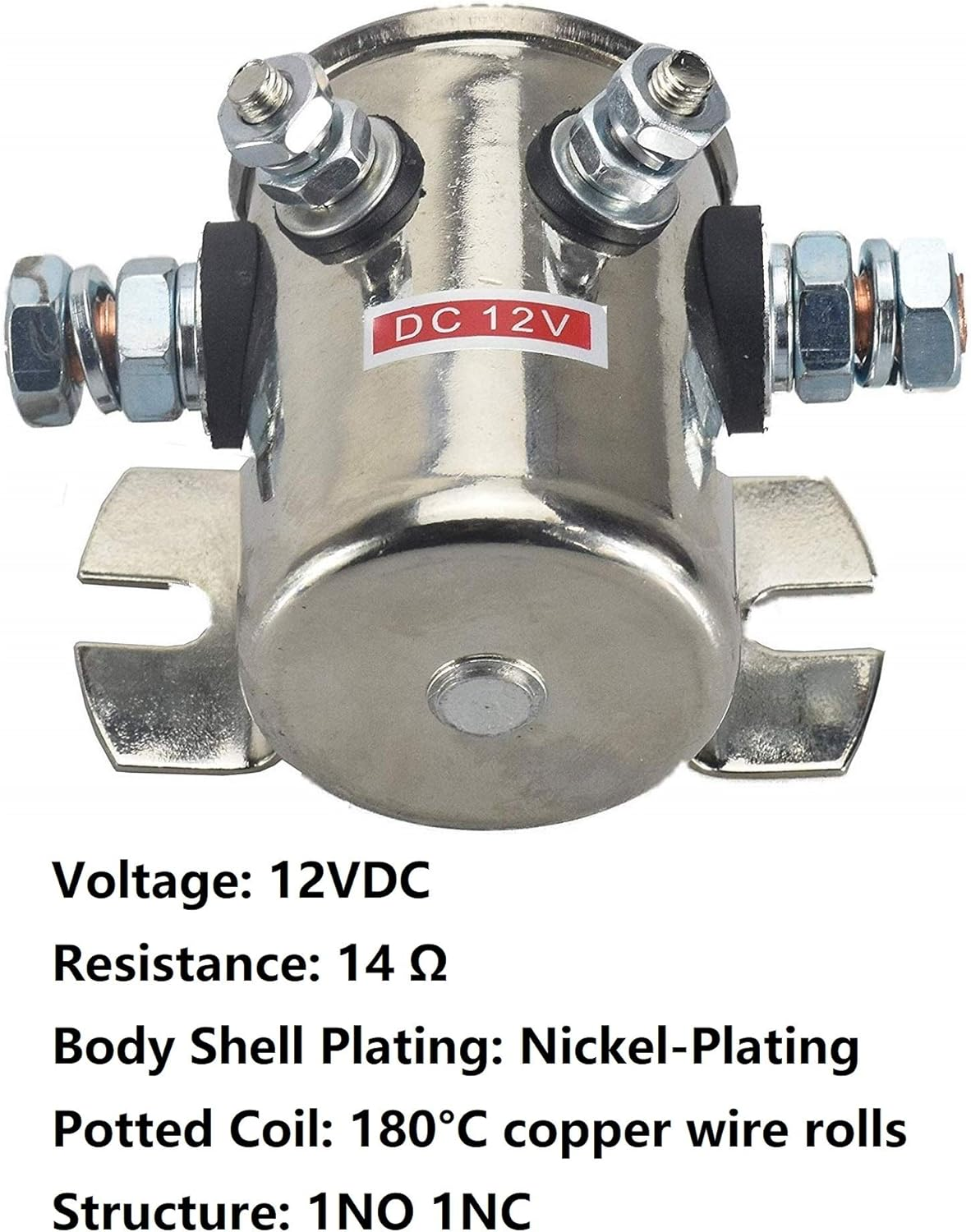 Max 300A Continuous Duty Solenoid Relay Nickel-Plating for Winch, Golf Carts, Marine in Rush 12VDC E-Z-GO Gas Marathon Models with 2 or 4-Cycle Engines by Lucky Seven image number 1