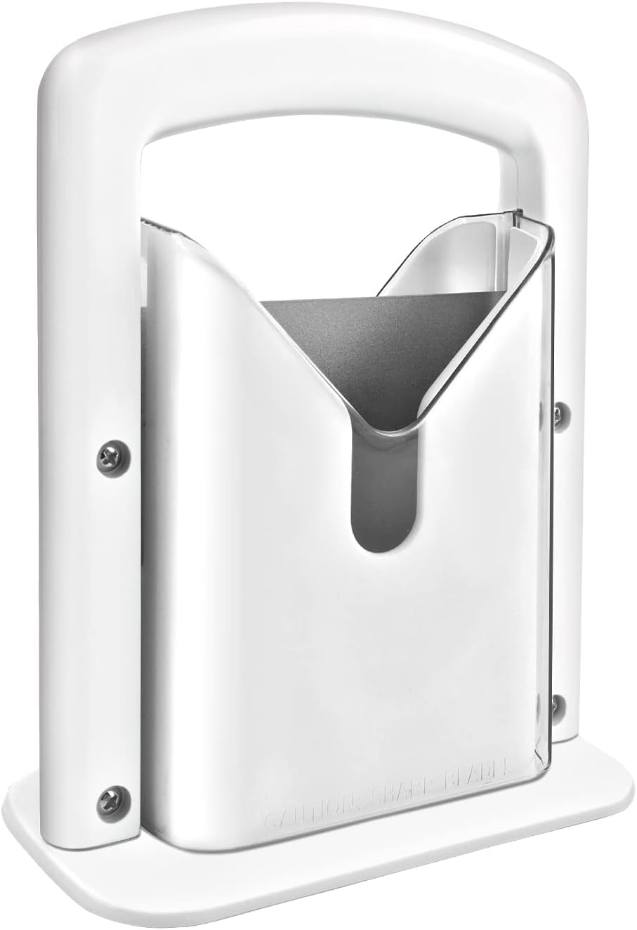 Bagel Slicer,Perfect for Bagels, Safe Grip, Guillotine Cutter, Safety Shield, Stainless Steel (White) image number 5